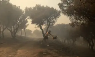 По рано беше обявена и първата жертва на огнената стихияЕвакуираха гръцкото