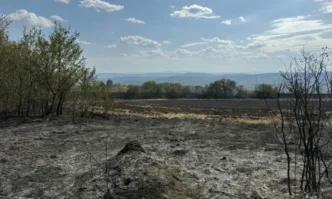 Пожар пламна край военното училище във Велико Търново но няма