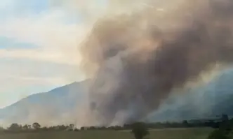 Голям пожар избухна в района на с Ветрен общ Мъглиж