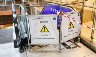 Ескалаторите на метростанция Сердика 2 в посока площад Света Неделя