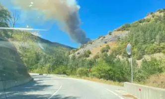 Голям пожар гори между с Хвойна и Чудните мостове по