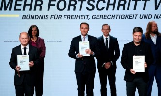 Лидерите на Германската социалдемократическа партия Алианс 90 Зелени и Свободната демократическа
