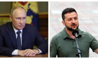 Президентите на Русия и Украйна Владимир Путин и Володимир Зеленски