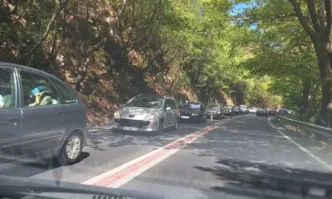 Километрично задръстване се е образувало в района на Кресненското дефиле