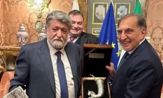 Председателят на НС Вежди Рашидов разговаря с председателя на Сената на Италия Иняцио Ла Руса