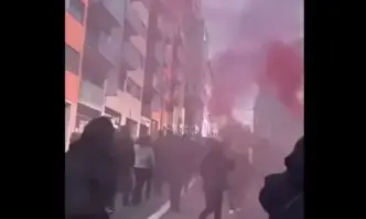 Сблъсъци са възникнали днес край Европейския парламент в Брюксел между