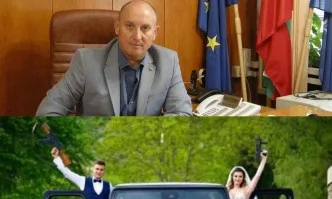 Като на филм: Шефът на полицията в Сливен омъжи дъщеря си с автомати, скъпи возила и охрана от спецзвеното (СНИМКИ)