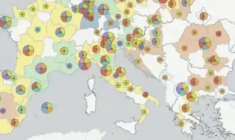 4 български региона Северен централен Югоизточен Югозападен и Южен