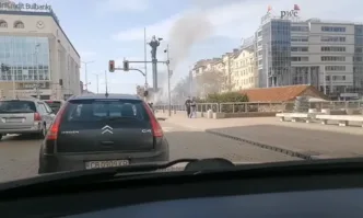 Голям пожар в центъра на столицата статуята на Света София