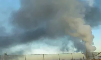 Голям пожар гори в района на надлез Надежда в София Запалило