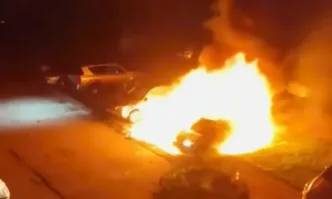 Осем автомобила бяха изпепелени в нощта срещу понеделник в Козлодуй