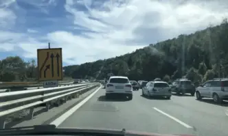 Катастрофа на магистрала Хемус в платното след тунел Топли дол