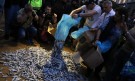 Унищожаването на храна продължава: Протестиращите съсипаха кашони с риба (СНИМКИ) - Снимка 3 - Tribune.bg